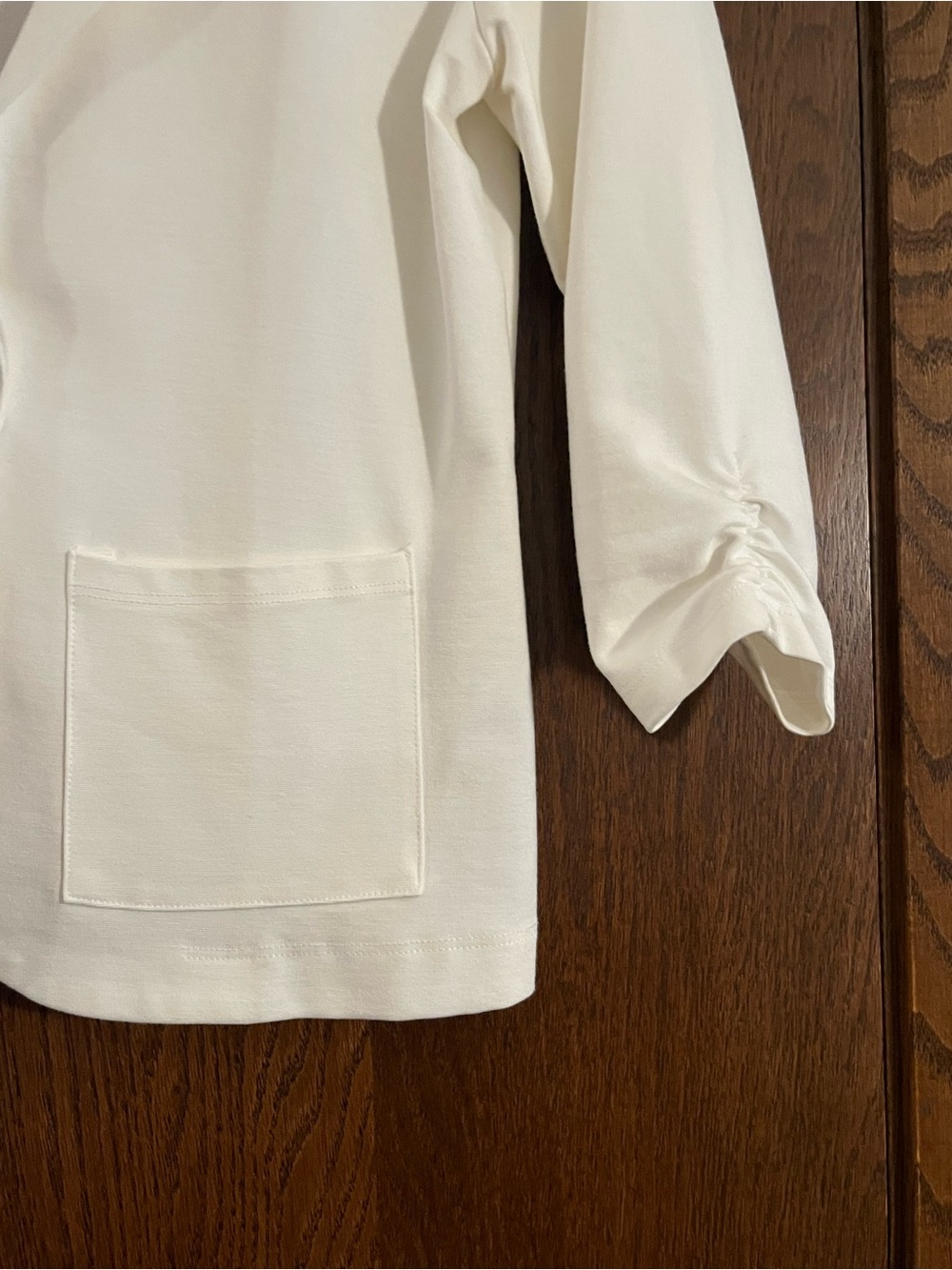 Prep-school style cream blazer with 3/4 sleeves by Originality - Women’s Medium - Picture 2 of 7